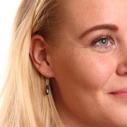 Raindrop reringe - "Crystal Silver Night"/slv